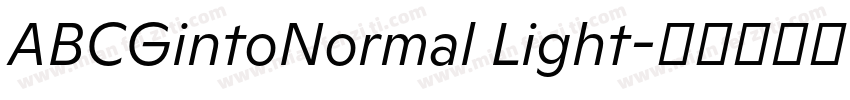 ABCGintoNormal Light字体转换
